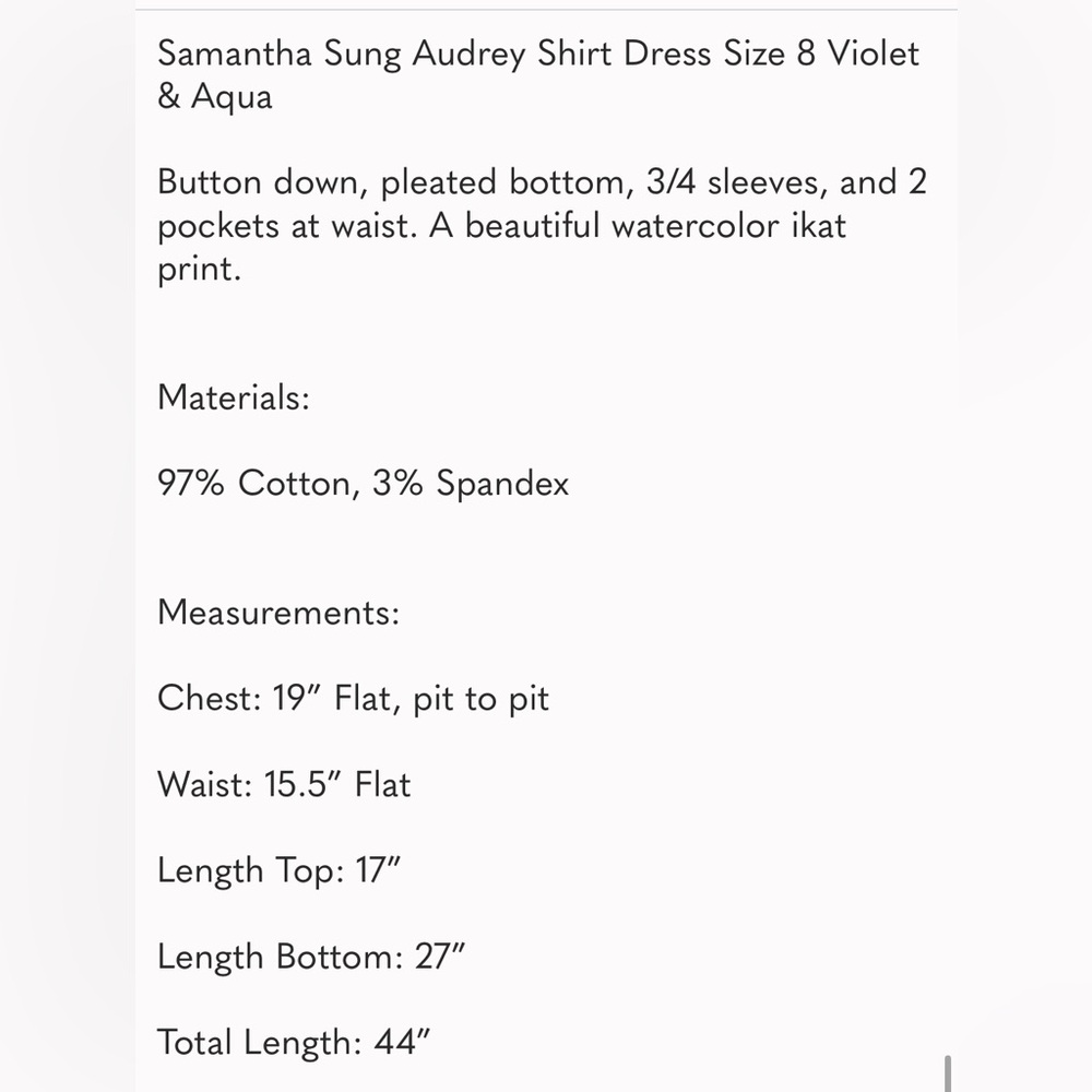 Like new. Samantha Sung Audrey Dress for the classic fashionable woman. - Picture 8 of 8